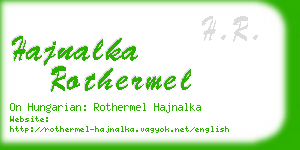 hajnalka rothermel business card